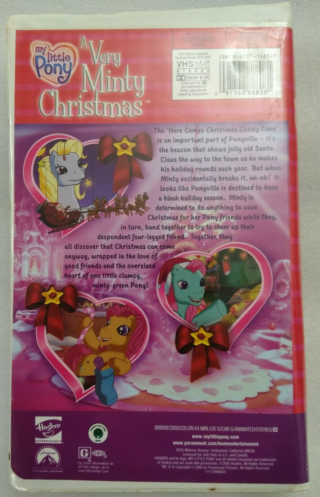 My Little Pony A Very Minty Christmas Trailer VHS My Little Pony - A Very Minty Christmas (VHS, 2005, Clamshell
