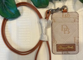 Dooney Bourke Lanyard ID Card Case Badge Pouch Signature Quilt Pattern NWOT - £20.33 GBP