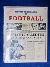 HISTORY IN HEADLINES OF FOOTBALL COLLECTOR&#39;S ITEM LARGE MAGAZINE - $16.99