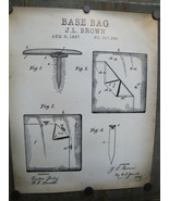 Quality Reproduction Of Original Baseball Base Bag Patent Print 20&quot; x 16&quot; - £19.46 GBP