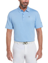 Callaway Men&#39;s Fine Line Polo Stripe Opti Dri Short Sleeve Malibu Blue B4HP - $23.70