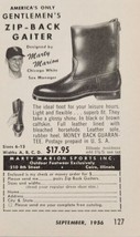 1956 Print Ad Marty Marion Sports Zip-Back Gaiter Boots Cairo,Illinois - $8.98