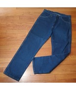 Rustler 34x32&quot; Men&#39;s Pants Jeans Blue Cotton Denim 4 Pocket Dark Wash Zi... - $16.66