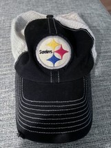 Pittsburg Steelers Hat Cap Adjustable Black White Trucker 47 NFL snapback - $20.00