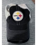 Pittsburg Steelers Hat Cap Adjustable Black White Trucker 47 NFL snapback - $20.00