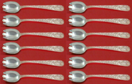 Repousse By Kirk Sterling Silver Ice Cream Dessert Fork Custom Set 12pc - $1,300.86