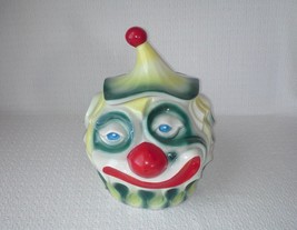 Vintage McCoy Art Pottery SAD CLOWN Cookie Jar with Lid #255 - £119.06 GBP