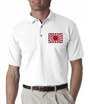 Imperial Japanese Rising Sun Flag Embroidered Mens Polo XS-6XL, LT-4XLT NEW - £20.05 GBP+