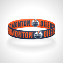 Reversible Edmonton Oilers Bracelet Wristband Let&#39;s Go Oilers Bracelet W... - £9.39 GBP