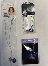 NY METS MLB Jewelry LOT Earrings Bracelet Necklace Touch by Alyssa Milano NEW - £25.60 GBP