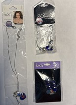 NY METS MLB Jewelry LOT Earrings Bracelet Necklace Touch by Alyssa Milano NEW - £24.40 GBP