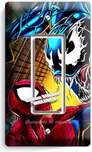 Superhero Spiderman Vs Venom Villain 1 Gfi Light Switch Wall Plate Room Decor - £9.02 GBP