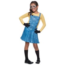 Minions Movie Female Minion Child Halloween Costume Girl&#39;s Size Small 4-6 - £21.27 GBP