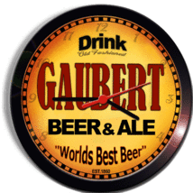 GAUBERT BEER and ALE BREWERY CERVEZA WALL CLOCK - £23.52 GBP
