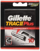 Gillette Men&#39;s Trac II Plus Razor Blade Refills, 10 Count - £19.89 GBP