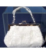 Cache Sequin Beaded Crystal Straps Purse Top New Metal Frame Event $58 NWT - £20.50 GBP