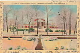 Charlottesville To Kent Store Virginia~University Va Winter SCENE~1949 Postcard - £8.02 GBP