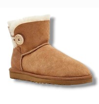 New Women&#39;s UGG Mini Bailey Button II Boot 1016422- Size 9 Chestnut Suede - £98.26 GBP