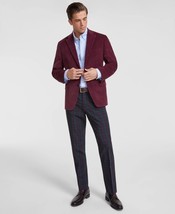 Tommy Hilfiger Men&#39;s Modern-Fit Corduroy Elbow Patch Sport Coat - Burgun... - $49.99