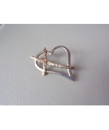 Vintage Sterling Cross &amp; Heart Pin 7.1g - $35.27