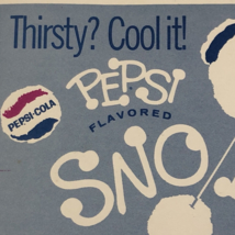 Vintage 1960 Advertising Postcard Pepsi-Cola Flavored Thirsty Snow Balls... - £12.37 GBP