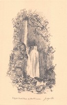 BUTTERMERE CUMBRIA UK~SCALE FORCE WATERFALL~JUDGES SKETCH POSTCARD - $9.34