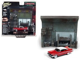 1958 Plymouth Fury Red with &quot;Darnell&#39;s Garage&quot; Interior Diorama from &quot;Christine - £29.37 GBP