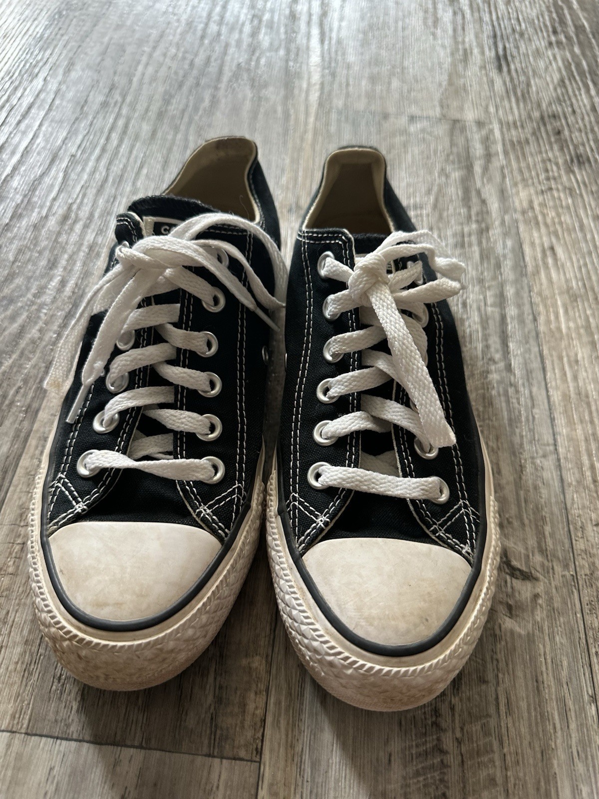 Converse Women Chuck Taylor All Star Black White Classic Low Tops lace u... - $17.07