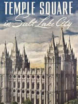 Temple Square Salt Lake City Utah Vintage Travel Brochure Booklet Mormon - £9.56 GBP