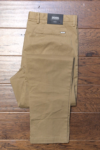 HUGO BOSS Uomo Kaito Slim Cotone Elastico Media Beige Cachi Pantaloni Chino 32R - £50.22 GBP