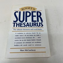 Roget&#39;s Super Thesaurus Personal Development Paperback Book Mare McCutcheon 1995 - £4.99 GBP