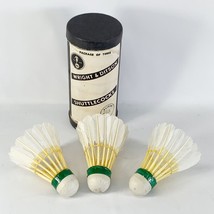 Vintage Wright &amp; Ditson Badminton Shuttlecocks REAL FEATHERS Set B - £15.58 GBP