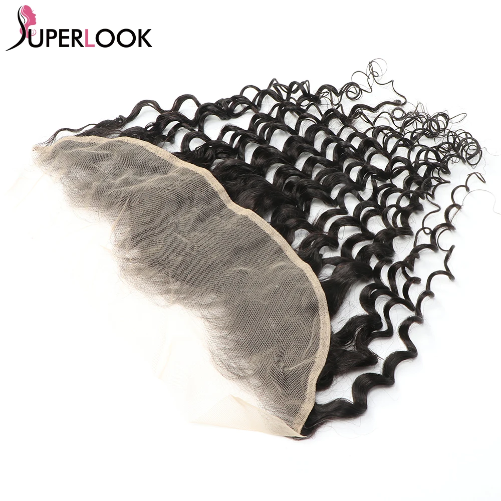 Deep Wave Lace Closure Frontal 13x4 Remy Peruvian Deep Wave Human Hair 4x4 Lace - £20.08 GBP+