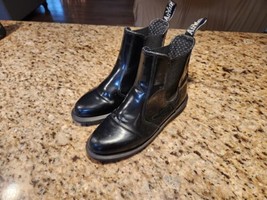 Dr. Martens Flora Womens Size 9 Shoes Black Leather Pull On Ankle Chelsea Boots - $84.15