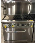 NEW 36&quot; RANGE 12&quot; GRIDDLE 4 BURNERS 1 FULL OVEN STOVE  NATURAL GAS FREE ... - €1.875,32 EUR