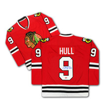 Bobby Hull Autographed Red Chicago Blackhawks Jersey - £196.72 GBP