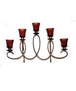 Vintage Twisted Metal Candle Holder 5 Peg Votive Choice Holiday Swag Dec... - €61,82 EUR