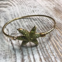 Marc by Marc Jacobs Starfish Bracelet with Green Rhinestones Gold Tone - £33.24 GBP