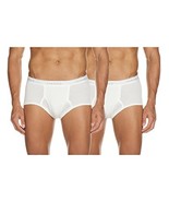 Hanes Men&#39;s Big White Pack of 7 Tagless 2XL-2XG Full Rise Briefs With Co... - $34.98