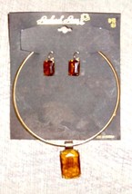 Vintage Topez Necklace &amp; earring Set by Rachael Rose - £12.16 GBP