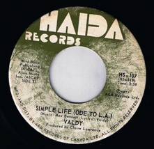 Valdy Country Man 45 rpm Simple Life Ode To LA Canadian Pressing Haida Records - £3.92 GBP