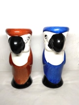 Vintage Blue &amp; Red Macaw or Parrot Tiki Kitsch Beach or Tropical Decor Bar Vase - £24.67 GBP