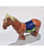 Vintage Colorful Crackle Glaze War Horse Chinese Tang Style Look - £20.59 GBP