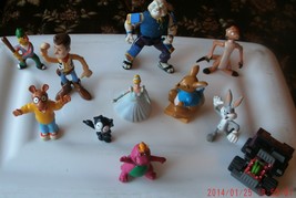 LOT of 11  Hotwheels, Disney,Hasbro Muppets Warner Bros Playmates Barney Figures - £8.65 GBP