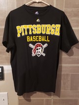 Pittsburgh Pirates Majestic Black Large T-Shirt National League MLB - £9.55 GBP