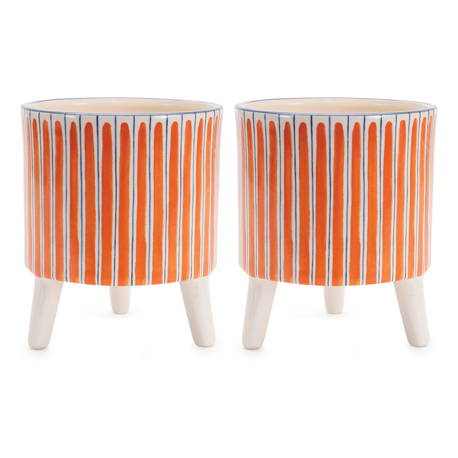 Footed Stripe Planter (Set of 2) - $52.11