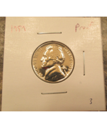 1959 Proof Jefferson Nickel Actual Coin #3 - $3.80