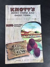 Knotts Berry Farm And Ghost Town Steak House Menu History Brochure 1960s - £5.85 GBP