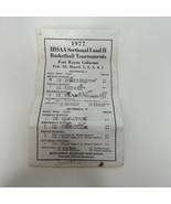 1977 IHSAA Basketball Sectional Tournaments Schedule Fort Wayne Indiana ... - $11.56 CAD