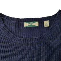 525 AMERICA Blue Crew neck With Pocket Sweater Size S Dark Wash Knit 100... - £19.61 GBP